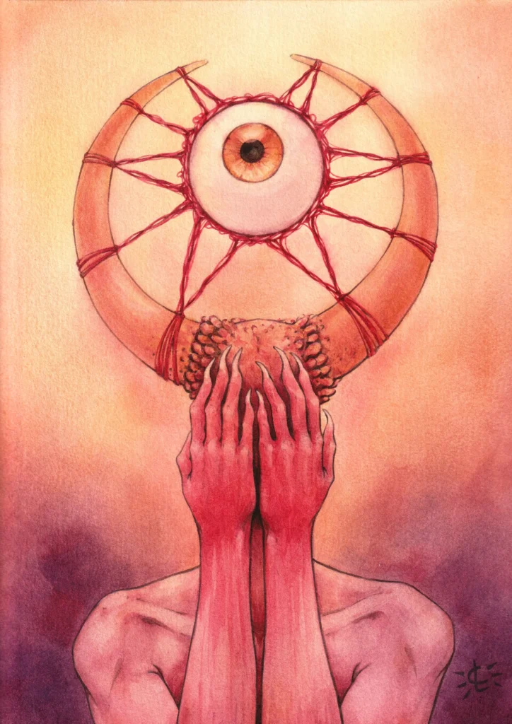 Occulta - Aquarelle sur papier - 20 x 30 cm - Détail